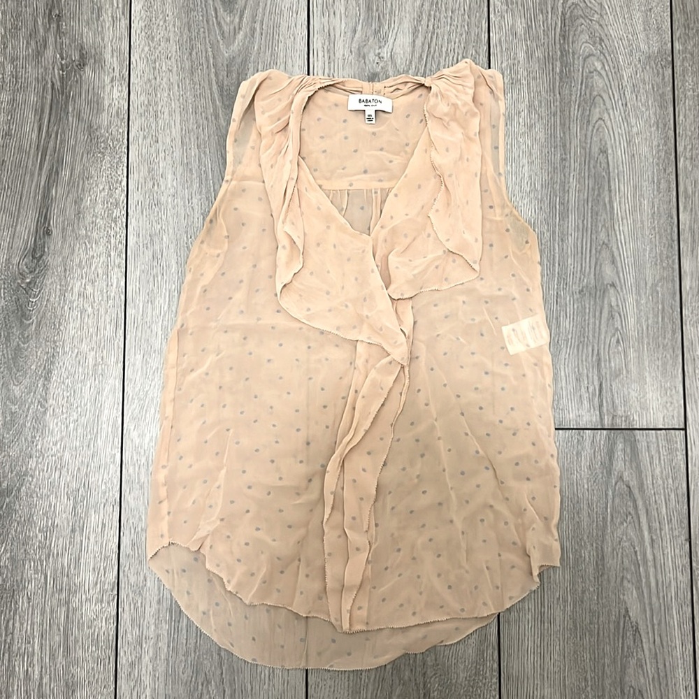 BABATON 100% Silk sleeveless blouse
